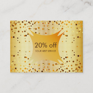 Confetti Gold Coupon réduction Certificat cadeau