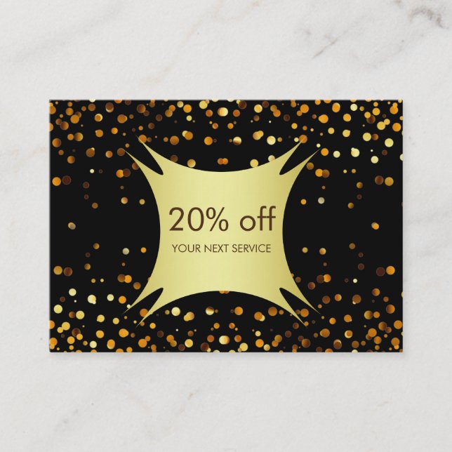 Confetti Gold Coupon réduction Certificat cadeau (Devant)
