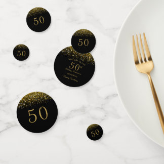 Confetti Gold Opulent 50e Table d'anniversaire Con