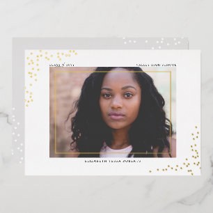 Confetti Graduation Foil Invitation