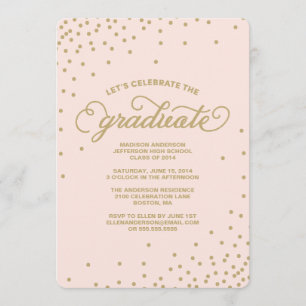 Confetti  Invitation du groupe de diplômés