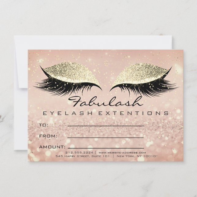 Confetti Lashes Gold Lux certificat de maquillage  (Devant)