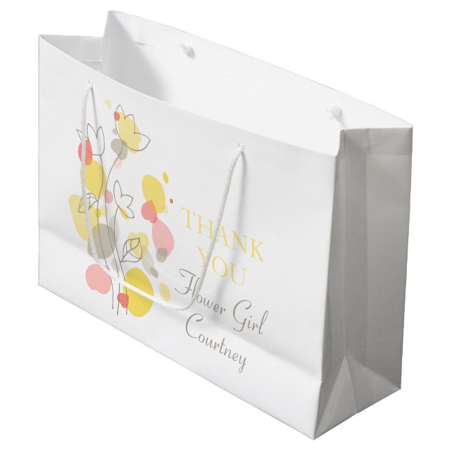 Confetti mariage fille fleur favoriser grand sac c (Devant Angle)