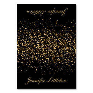 Confetti noir et or   Cartes