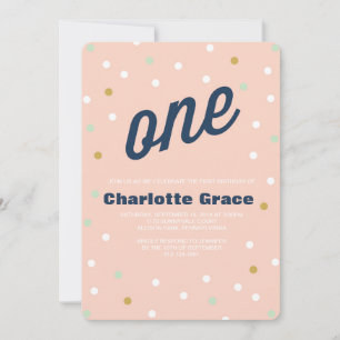 Confetti Première Invitation d'anniversaire