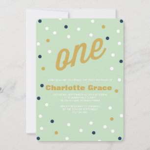 Confetti Première Invitation d'anniversaire