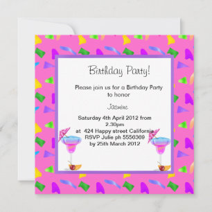 confetti punké ANNIVERSAIRE INVITATION