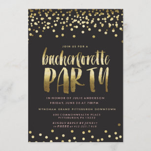 CONFETTI SPARKLE BACHELORETTE PARTY Invitation