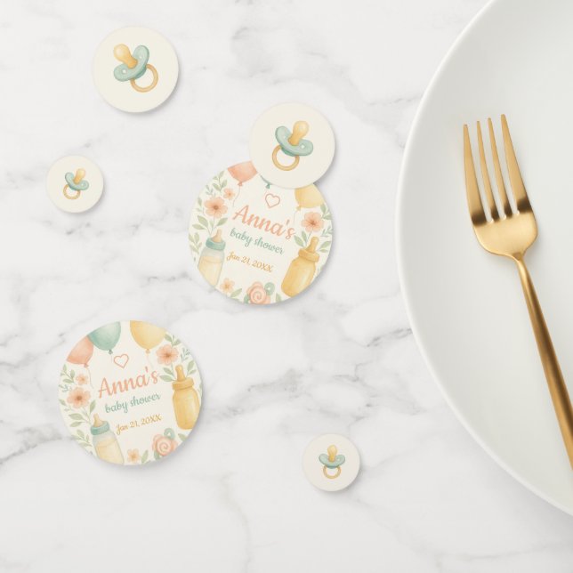 Confetti table de Baby shower personnalisée (Groupe)