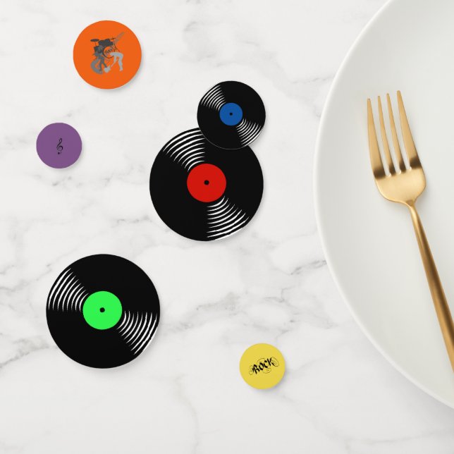 Confetti table des enregistrements rétros (Groupe)