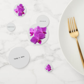 Confetti table orchidée personnalisable