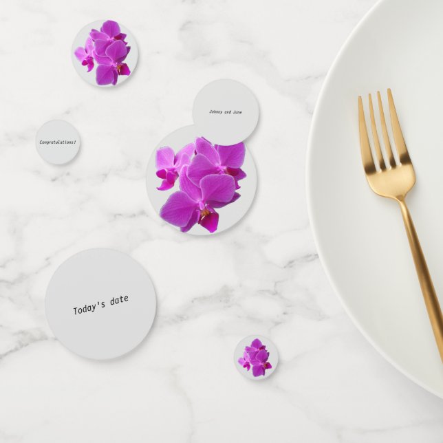 Confetti table orchidée personnalisable (Groupe)