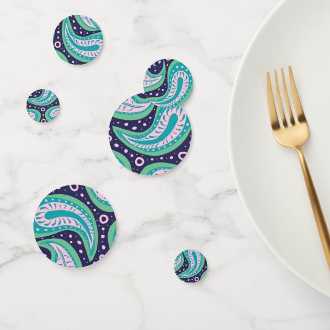 Confetti table Paisley personnalisable (Groupe)