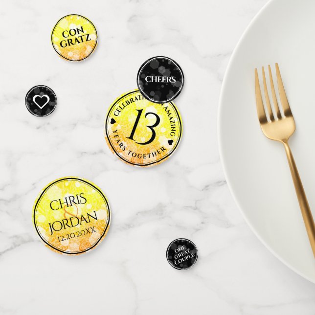 Confettis 13ème anniversaire Mariage de la Citrine (Groupe)