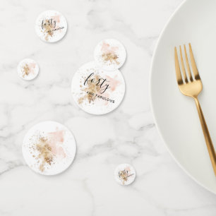 Confettis 40e anniversaire de rose et d'or