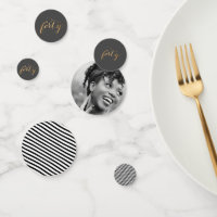 40e anniversaire Photo Black White Gold Party