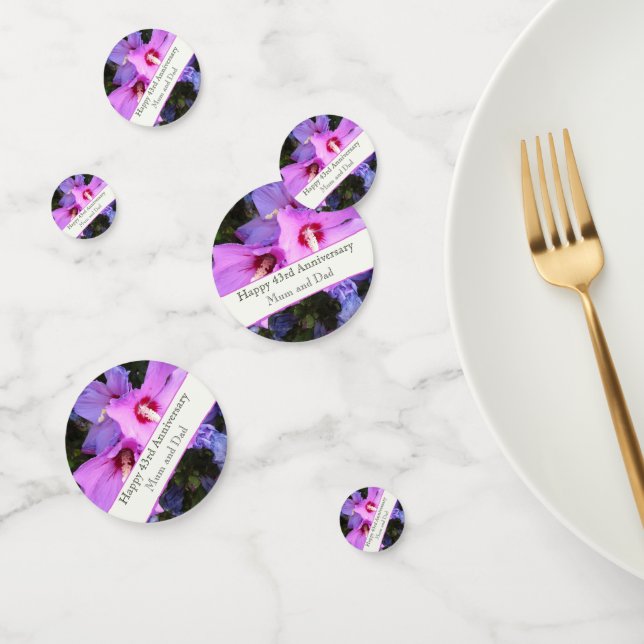 Confettis 43e anniversaire du Mariage (Groupe)