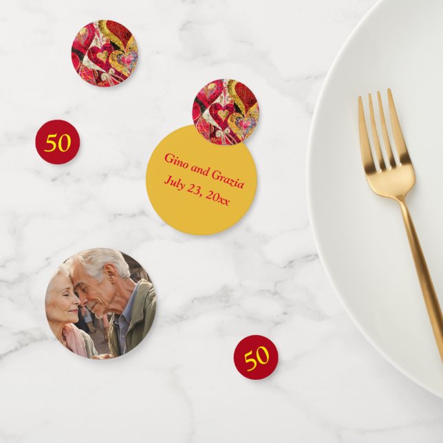 Confettis 50e anniversaire du Mariage (Groupe)