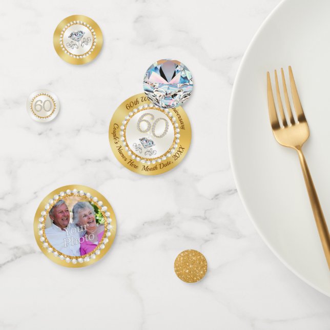 Confettis 60e mariage anniversaire idées de décoration (Groupe)