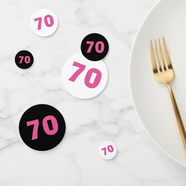 Confettis 70e anniversaire PINK Typographie (Groupe)