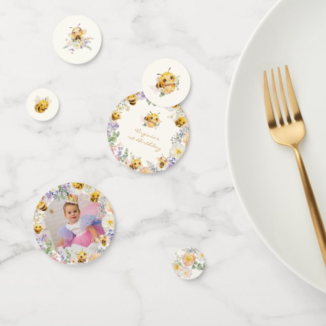 Confettis Abeille d'anniversaire (Groupe)