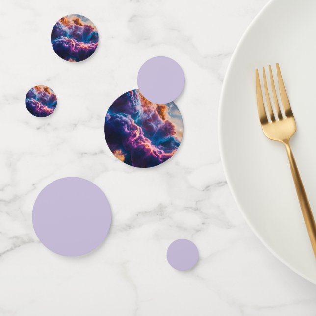 Confettis Abstract Space Nebula Art - Colorful Cosmic (Groupe)