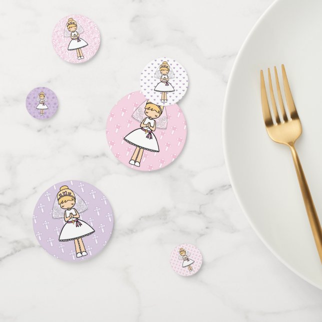 Confettis Adorable First Holy Communion blonde nom de fille (Groupe)