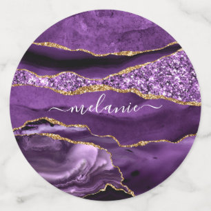 Confettis Agate Violet violet or Parties scintillant Géode N
