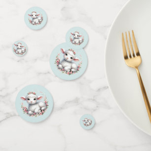 Confettis Agneau mignon avec la couronne florale