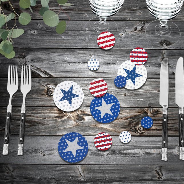 Confettis Americana Red White Blue Stars Stripes Celebration (Créateur téléchargé)