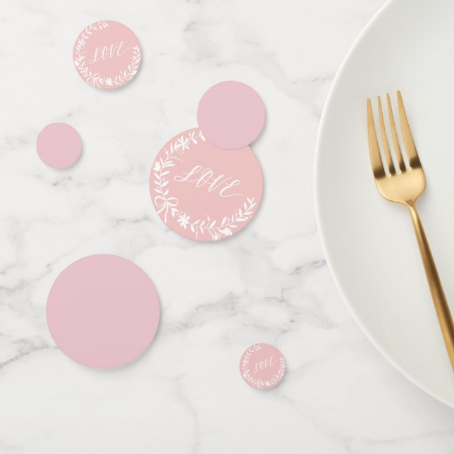 Confettis Amour avec couronne blanche (Groupe)