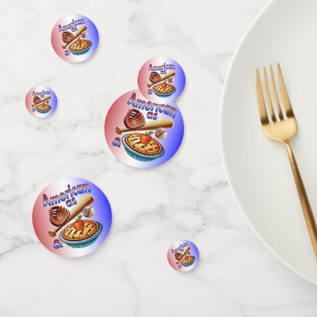 Confettis Amusant américain comme Baseball & Pomme Pie (Groupe)