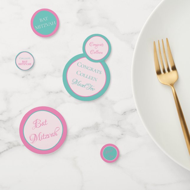 Confettis Amusant ! Bat mitzvah personnalisé (Groupe)