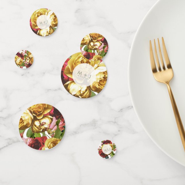 Confettis Anglais Garden Vintage Rose Mariage (Groupe)