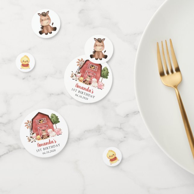 Confettis Animaux de la ferme, Animaux mignons, Grange, Prem (Groupe)