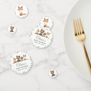 Confettis Animaux des bois, Forêt, Un sauvage, Baby shower