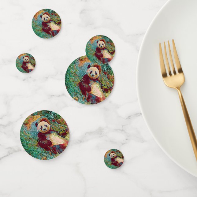 Confettis Animaux populaires - Panda 1 (Groupe)