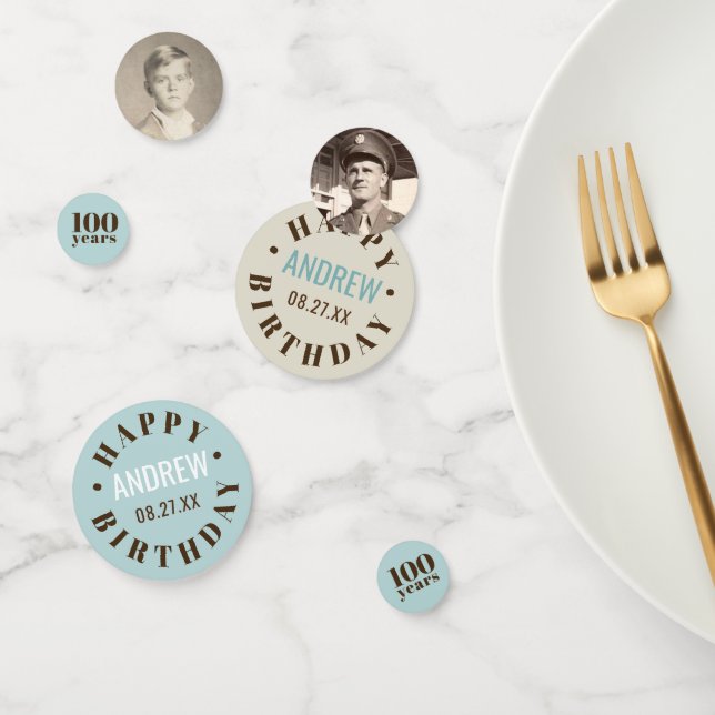 Confettis Année personnalisée | Anniversaire (Groupe)