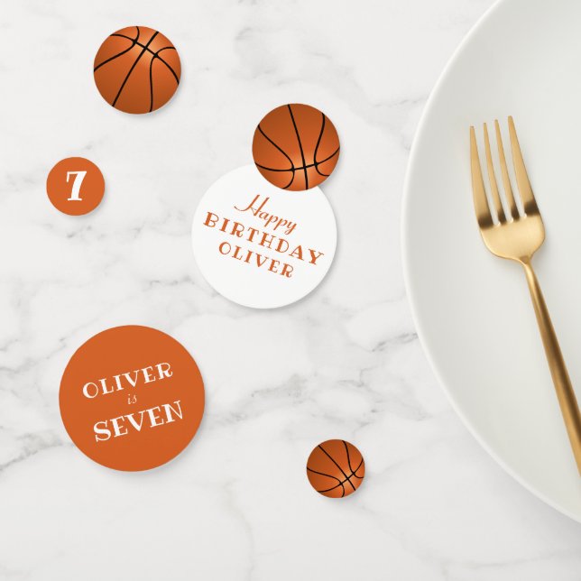 Confettis Anniversaire Basketball Balls Anniversaire de enfa (Groupe)