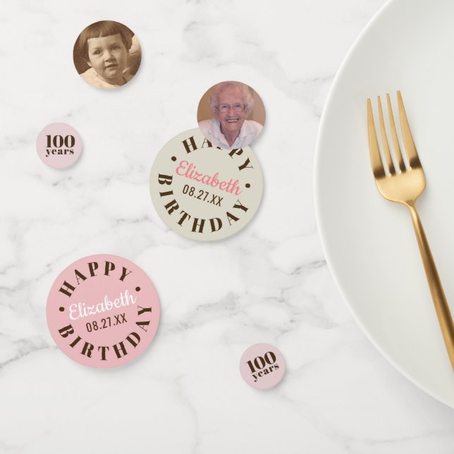 Confettis Anniversaire | Choisissez votre année personnalisé (Groupe)