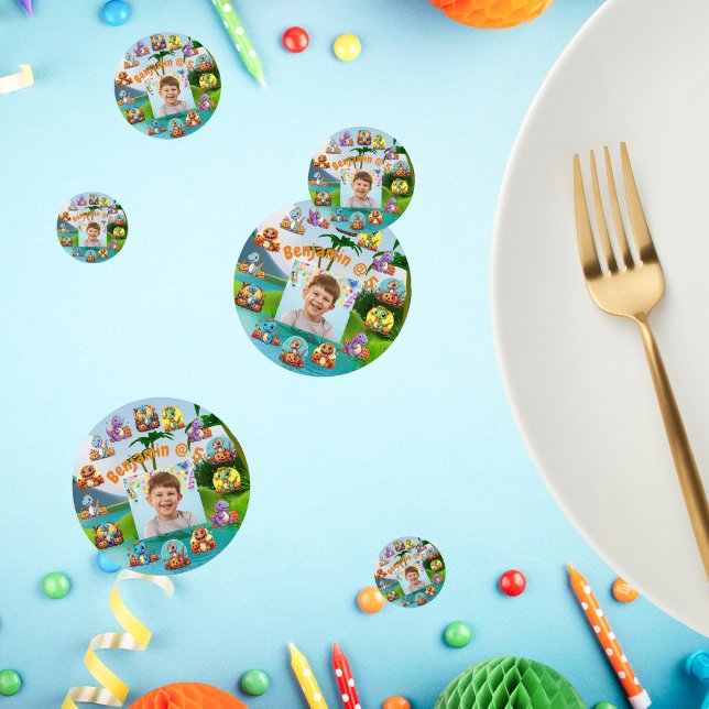 Confettis Anniversaire de dinosaure éffrayant (Créateur téléchargé)