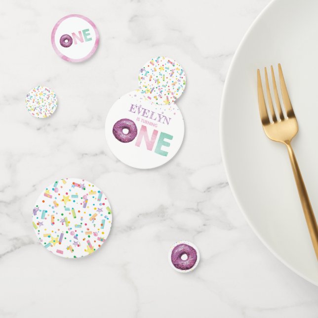 Confettis Anniversaire de Doughnut Personnalisé (Groupe)