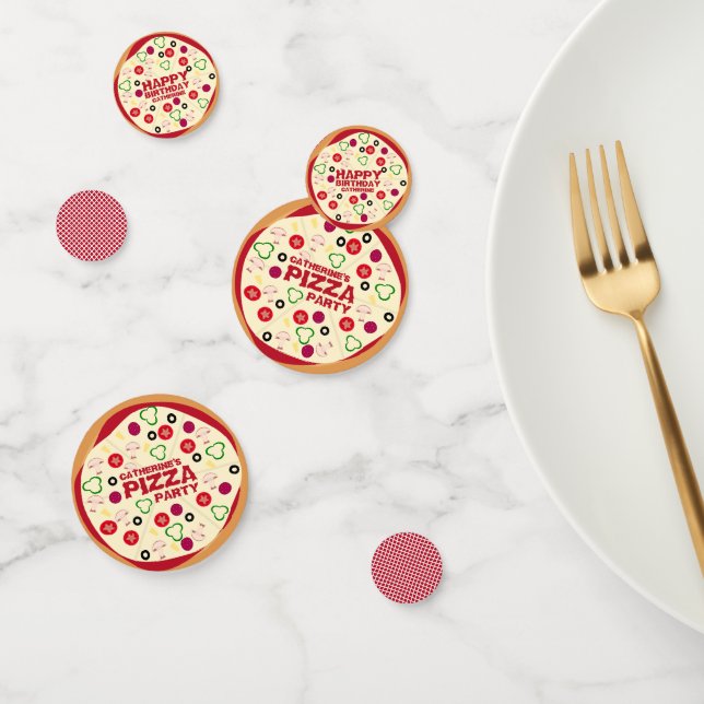 Confettis Anniversaire de enfant de la Pizza Round (Groupe)