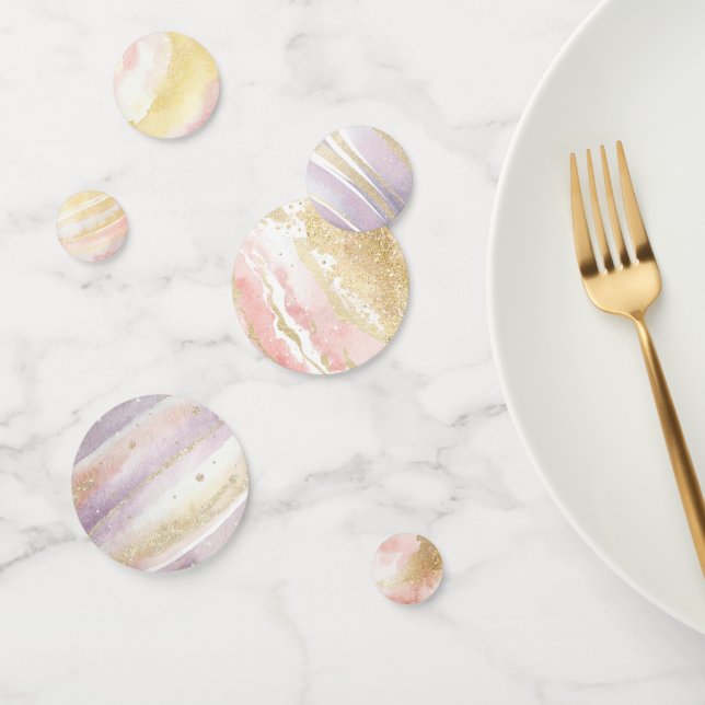 Confettis Anniversaire de l'espace extra-atmosphérique rose  (Groupe)