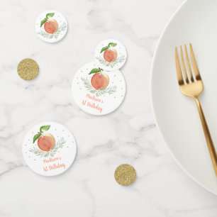 Confettis Anniversaire de Peach Gold Floral