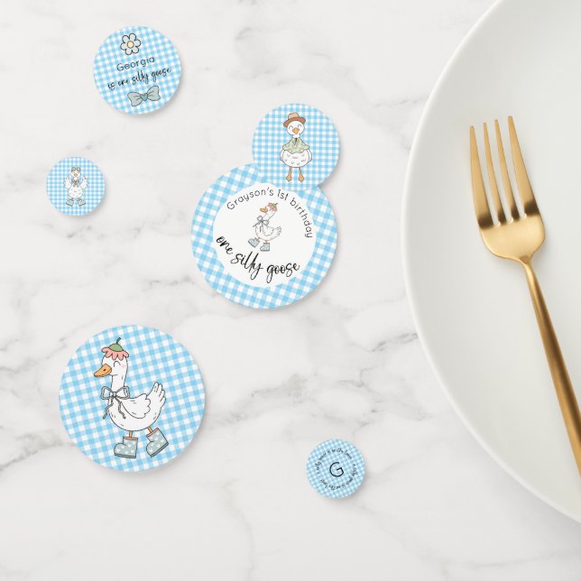 Confettis Anniversaire d'une oie bleue (Groupe)