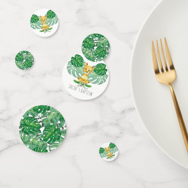 Confettis Anniversaire I Baptême Lion Illustration personnal (Groupe)