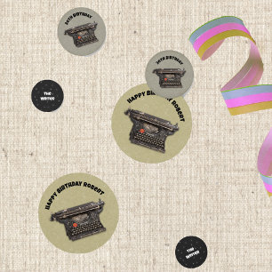 Confettis Anniversaire pour écrivain Vintage Black Typewrite
