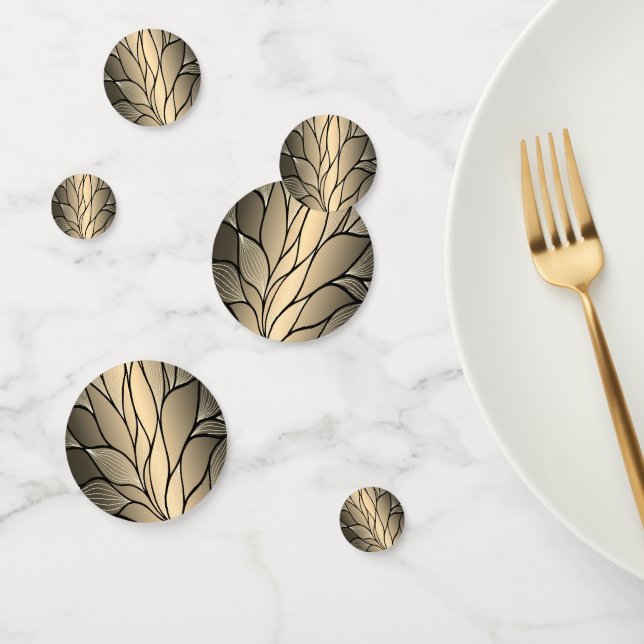 Confettis Antique Motif Gold Leave (Groupe)