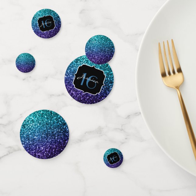 Confettis Aqua bleu Ombre parties scintillant scintille Swee (Groupe)